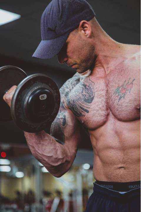 Athlete performing strength training
